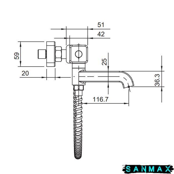 Змішувач для ванни термостатичний Koer KB-47011-05 Чорний (KR4721) KR4721 фото