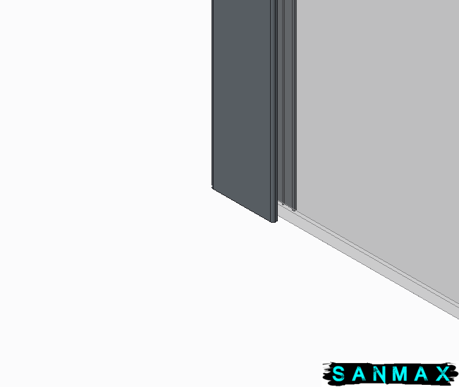 Душова перегородка Koer SR SP02-100x200-TR-07 Walk-In прозоре скло Easy Clean 8мм, графіт (KR5397) KR5397 фото