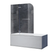 Шторки скляні на ванну Koer SR BS05-90x140-TR-01 прозоре скло Easy Clean 6мм, хром (KR5372) KR5372 фото 1