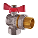 Кран з американкою кутовий 3/4 Waterpro Червоний метелик (WP2896) WP2896 фото 3