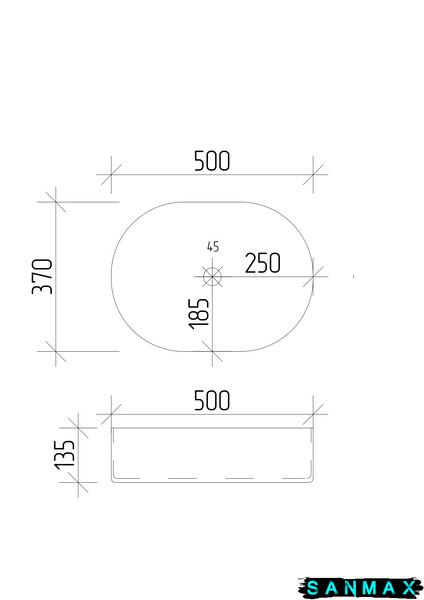 Умивальник накладний Vbi Verona 50 Білий VBI-011300 фото