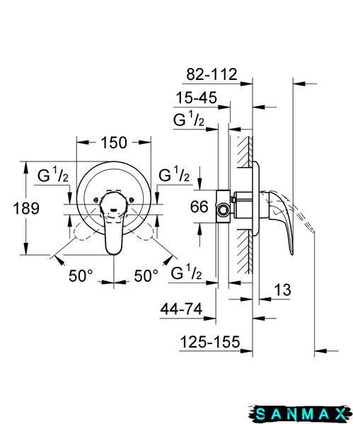 Змішувач для душу Grohe Eurosmart (33556002) 33556002 фото