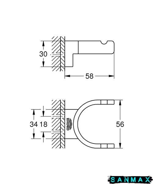 Подвійний гачок Grohe Selection (41049000) 41049000 фото