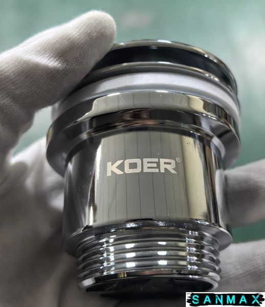 Донний клапан для умивальника універсальний Koer PW-11-01 Хром (KR5790) KR5790 фото