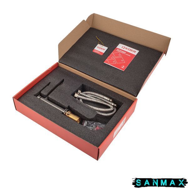 Змішувач для умивальника Koer KB-10028-07 Графіт (KR5292) KR5292 фото
