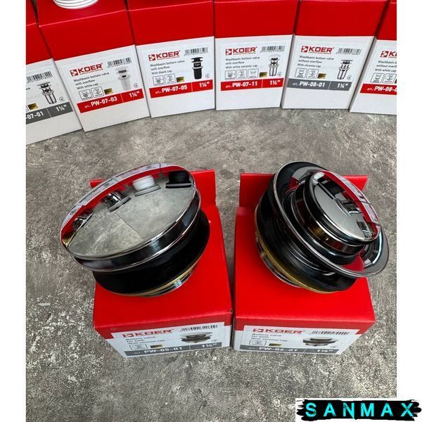 Донний клапан для ванни Koer PW-05-01 1 1/2 Хром (KR3406) KR3406 фото