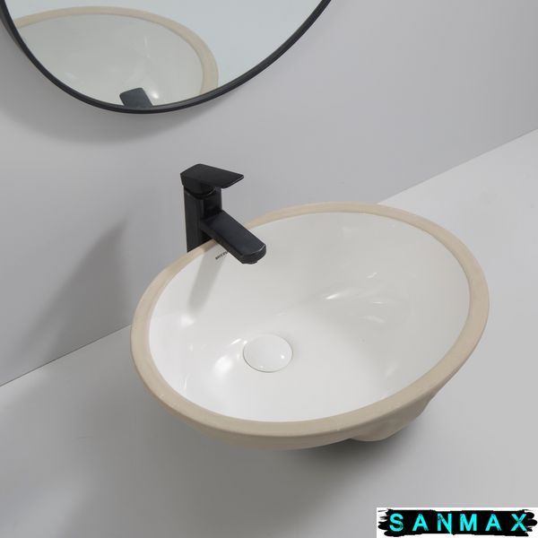 Раковина врізна під стільницю Mixxus Premium Topper-1701 495х405х205mm з переливом (MP6568) MP6568 фото