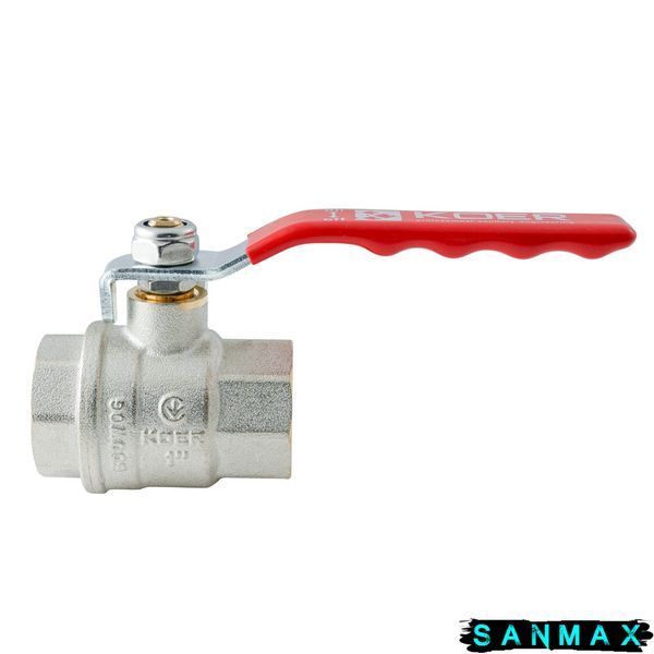 Кран кульовий 1 РГГ Вода Koer KE.214-25 Червона ручка (KR5746) KR5746 фото