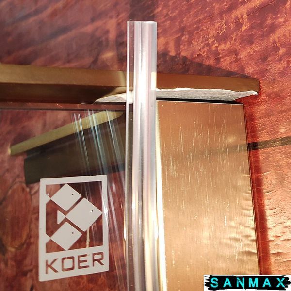 Душова перегородка Koer SR SP02-100x200-TR-12 Walk-In проз.скло Easy Clean 8мм, Матове Золото (KR5396) KR5396 фото