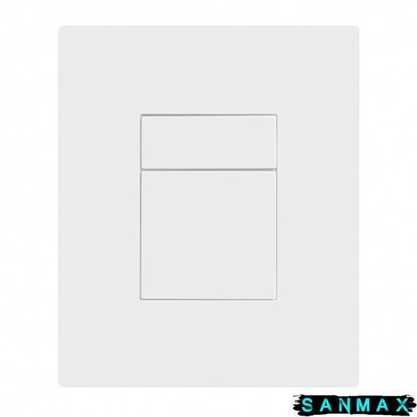Панель змиву пластикова пневмо Koer KT-0607-03 Квадратна Біла (KR5714) KR5714 фото