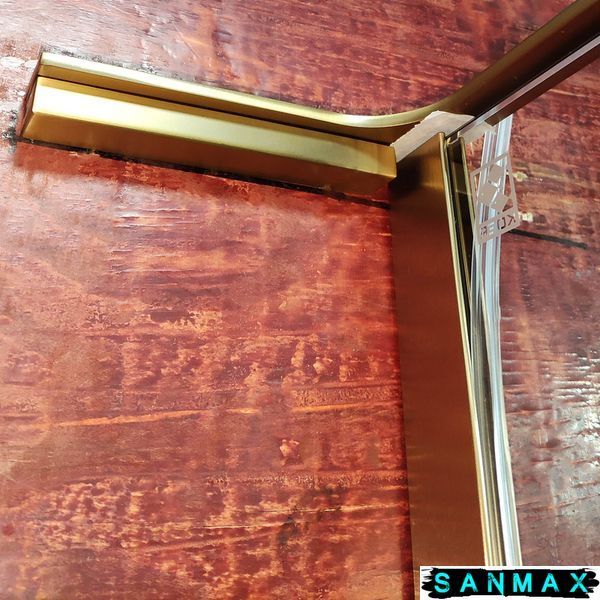 Душова перегородка Koer SR SP02-100x200-TR-12 Walk-In проз.скло Easy Clean 8мм, Матове Золото (KR5396) KR5396 фото