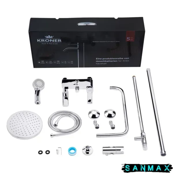 Душова система зі змішувачем Kroner KRP Basis-C063 Хром (CV024306) CV024306 фото