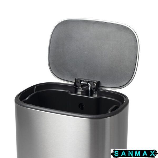 Відро для сміття з плавним закриттям овальне Mixxus Premium Diverse-TC0105 SS Color 5л колір наржавійка (MI7078) MI7078 фото