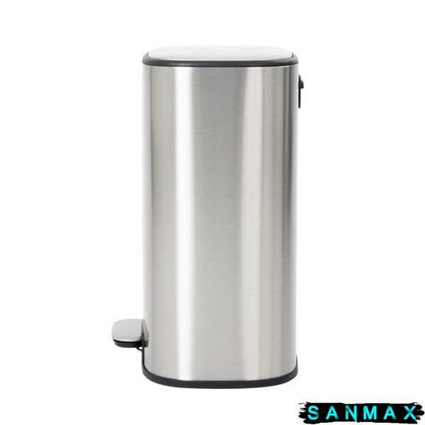 Відро для сміття з плавним закриттям овальне Mixxus Premium Diverse-TC0105 SS Color 5л колір наржавійка (MI7078) MI7078 фото