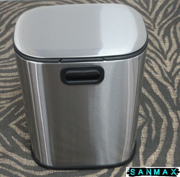 Відро для сміття з плавним закриттям овальне Mixxus Premium Diverse-TC0105 SS Color 5л колір наржавійка (MI7078) MI7078 фото
