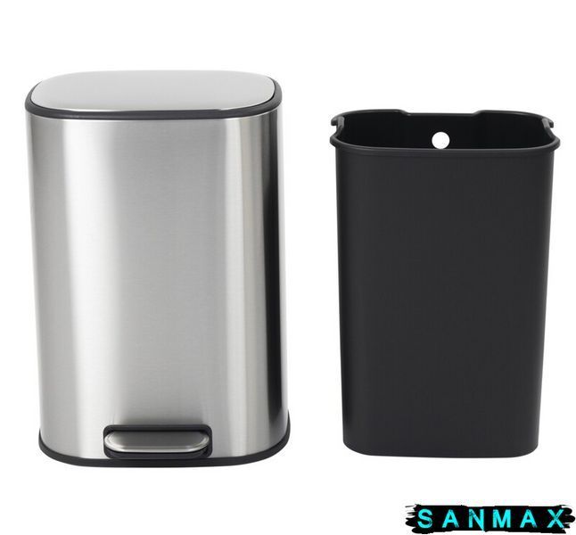 Відро для сміття з плавним закриттям овальне Mixxus Premium Diverse-TC0105 SS Color 5л колір наржавійка (MI7078) MI7078 фото