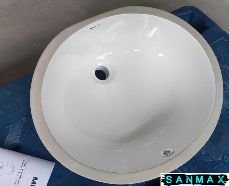 Раковина врізна під стільницю Mixxus Premium Topper-1701 495х405х205mm з переливом (MP6568) MP6568 фото