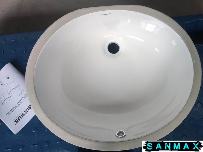 Раковина врізна під стільницю Mixxus Premium Topper-1701 495х405х205mm з переливом (MP6568) MP6568 фото