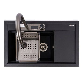Гранітна мийка Valeso Atrum 7950 матова Чорна SP000049387 фото
