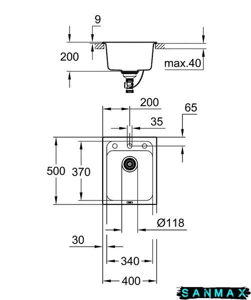 Композитна мийка для кухні Grohe K700 (31650AP0) 31650AP0 фото