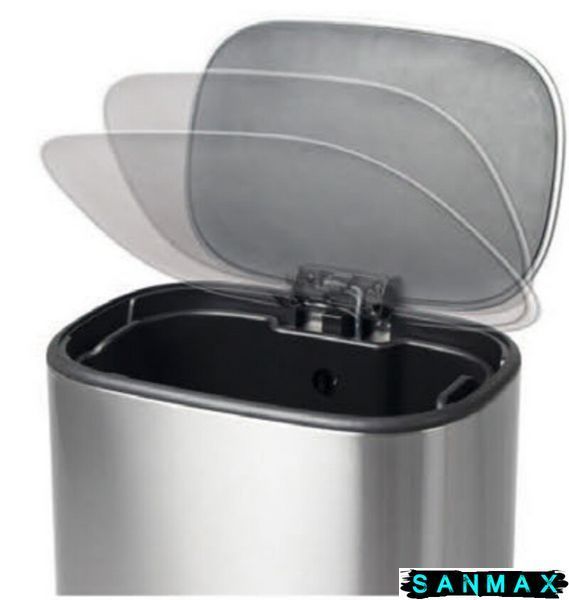 Відро для сміття з плавним закриттям овальне Mixxus Premium Diverse-TC0112 SS Color 12л колір наржавійка (MI7079) MI7079 фото