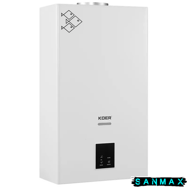 Газова колонка Koer KWH.G0210 Білий димохідна з модуляцієй 10 л/хв Біла (KR5556) KR5556 фото
