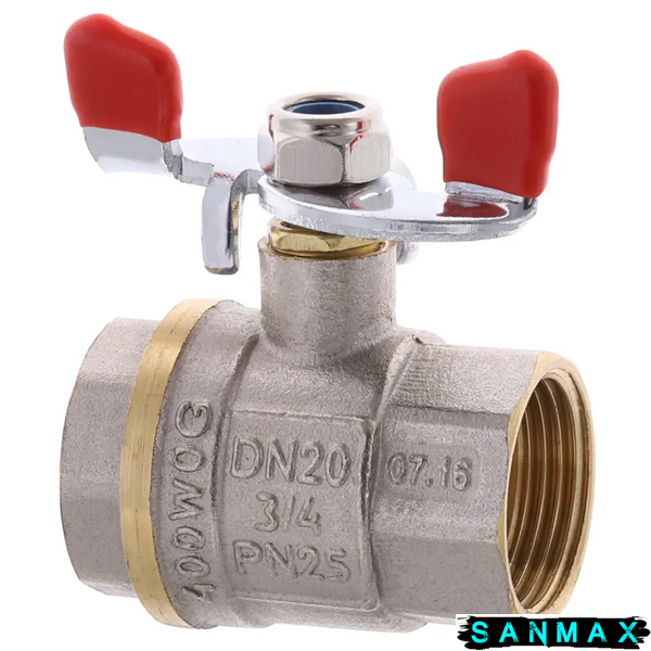 Кран кульовий 3/4 БГГ Вода Waterpro Червоний метелик (WP2903) WP2903 фото