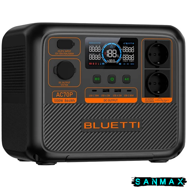 Зарядна станція Bluetti AC70P 1000 Вт, 864 Вт/год (BL0554) BL0554 фото