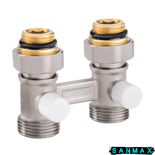 Вузол нижнього підключення радіатора 3/4x1/2 прямий із кульовим затвором Koer KR.1133 (KR3114) KR3114 фото