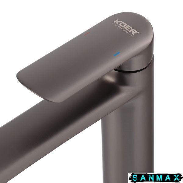 Змішувач для умивальника Koer KB-11028-07 Високий Графіт (KR5296) KR5296 фото