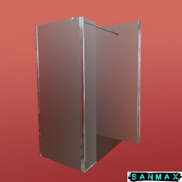 Душова перегородка Koer SR SP03-120x200-TR-01 Walk-In прозоре скло Easy Clean 8мм, хром (KR5398) KR5398 фото