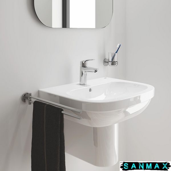 Одноважільний змішувач для умивальника S-Size Grohe Eurosmart New з натискним донним клапаном (23922003) 23922003 фото