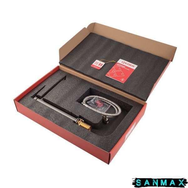 Змішувач для умивальника Koer KB-11028-07 Високий Графіт (KR5296) KR5296 фото