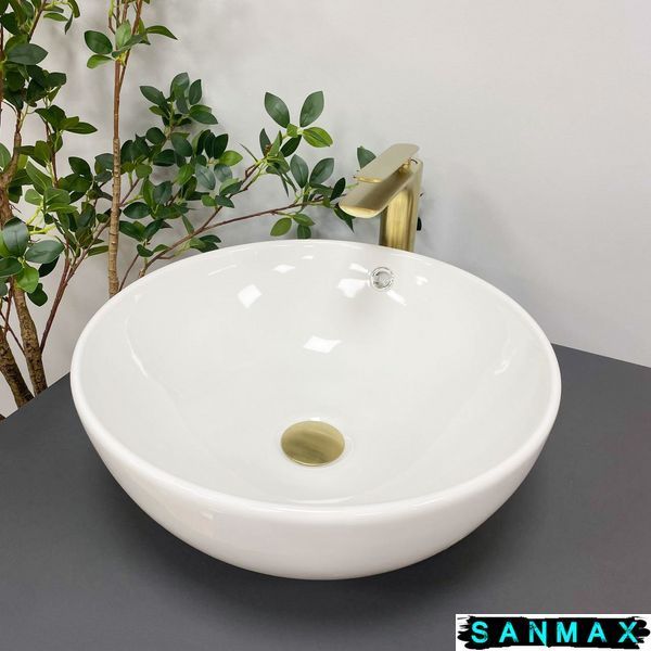Умивальник (раковина) VBI BRUNICO S WHITE накладний VBI-015201 фото