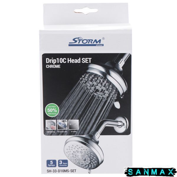 Лійка стельова для душу Storm Sh-33-D10M5-Set Хром (ST0021) ST0021 фото
