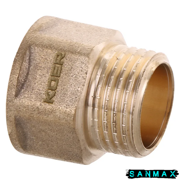 Подовжувач латунний 1/2-15мм Koer WM.E06-15.WN (KR3009) KR3009 фото
