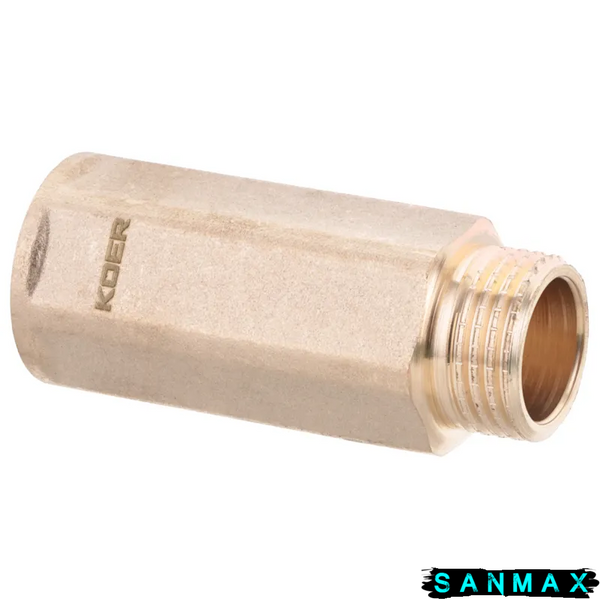 Подовжувач латунний 1/2-50мм Koer WM. E06-50.WN (KR3014) KR3014 фото