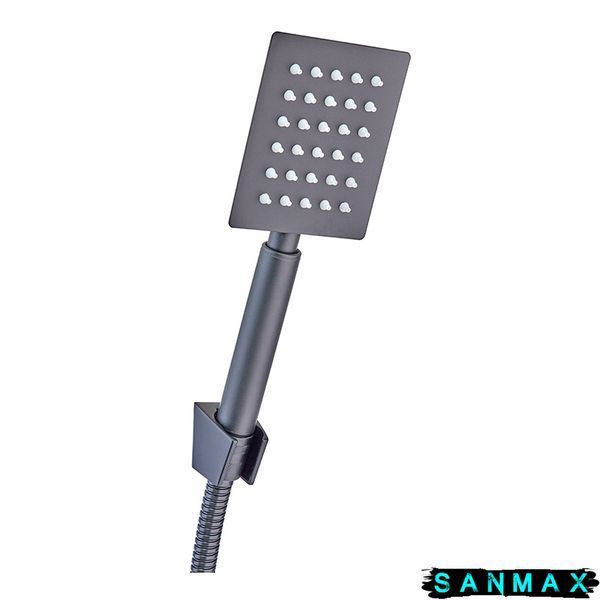 Змішувач для ванни Zerix Kub-008 Euro Нерж Чорний (ZX4851) ZX4851 фото