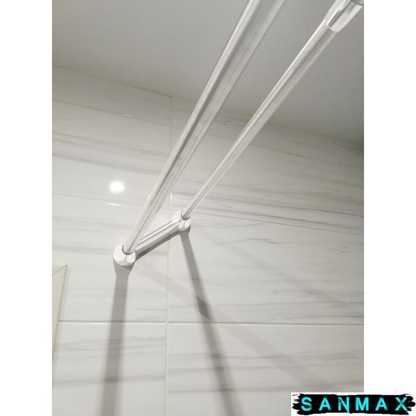 Штанга для шторки телескопічна з тримачем для рушників Mixxus CRA-D-75x125 75cm-125cm (алюміній) (БЛІСТЕР) (AC3588) AC3588 фото