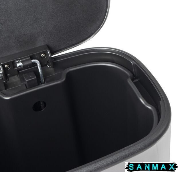Відро для сміття з плавним закриттям овальне Mixxus Premium Diverse-TC0112 SS Color 12л колір наржавійка (MI7079) MI7079 фото