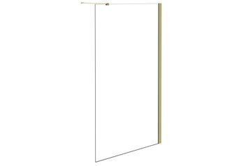 Кабіна walk in Besco Eco-N Gold 90x195 скло прозоре, профіль і тримач 120 см золото ENG-90-195C фото