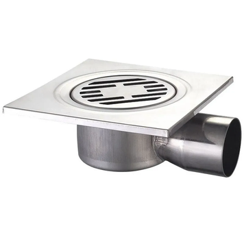 Душовий трап Mixxus 150x150мм Drain-04-15x15-90 із нержавіючої сталі ,кутовий відвід (MI3420) MI3420 фото