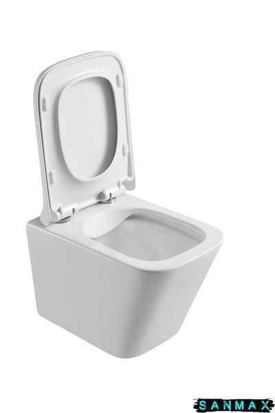 Унітаз підвісний Mixxus Premium Quadro-0301-R 490x340x360mm, система змиву Rimless (MP6452) MP6452 фото