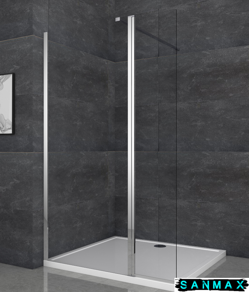Душова перегородка Koer SR SP03-30x200-TR-01 Walk-In (рух.част) прозоре скло Easy Clean 8мм, хром (KR5399) KR5399 фото