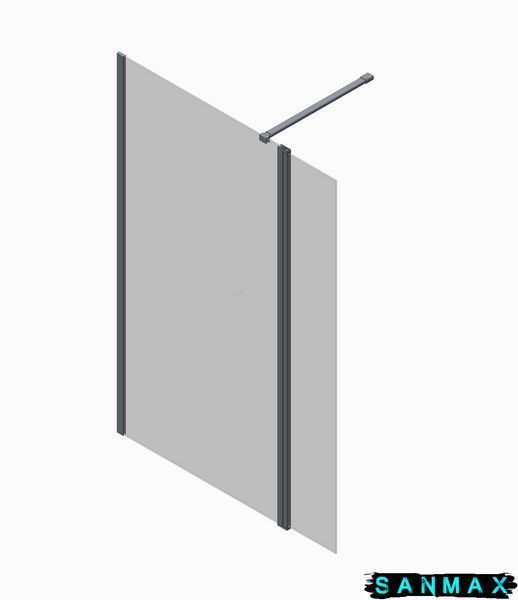 Душова перегородка Koer SR SP03-30x200-TR-01 Walk-In (рух.част) прозоре скло Easy Clean 8мм, хром (KR5399) KR5399 фото
