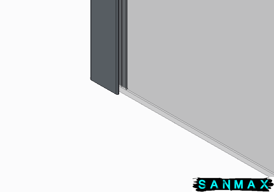 Душова перегородка Koer SR SP03-30x200-TR-01 Walk-In (рух.част) прозоре скло Easy Clean 8мм, хром (KR5399) KR5399 фото