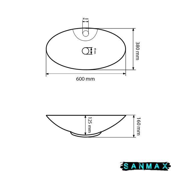 Умивальник накладний Vbi Carovilli Білий VBI-015504 фото