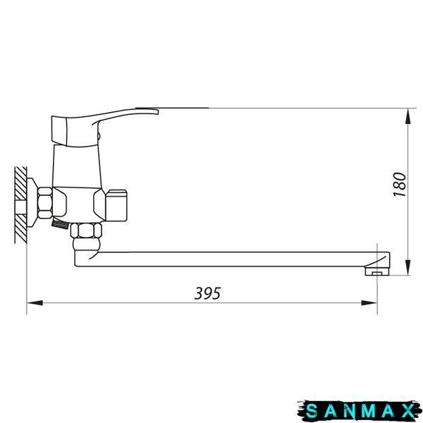 Змішувач для ванни Zerix Lun7 031 (ZX0427) ZX0427 фото