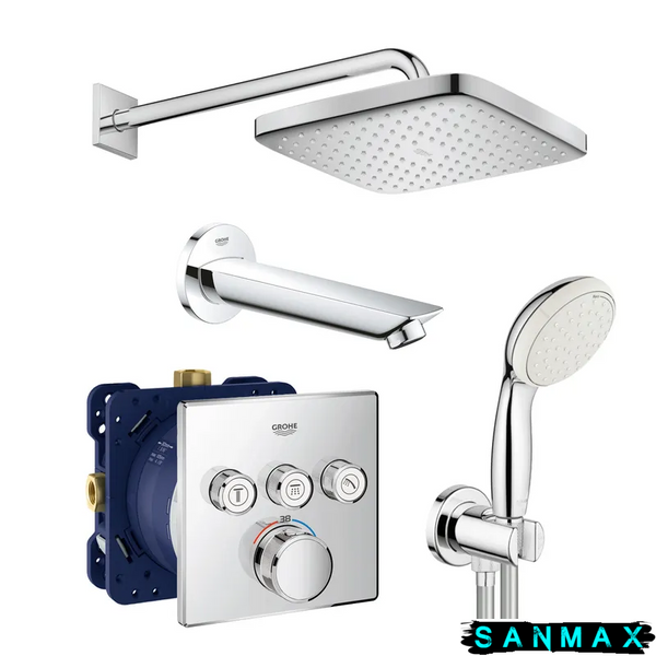 Вбудована душова система термостатична Grohe Grohtherm SmartControl New Tempesta 250 (UA26415SC2) UA26415SC2 фото
