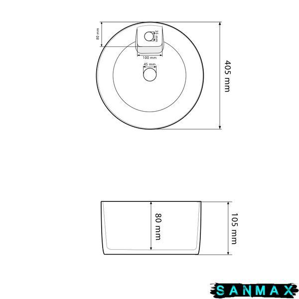 Умивальник накладний Vbi Rieti Білий VBI-015500 фото